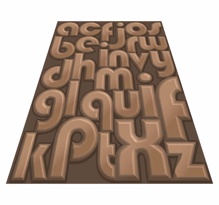 vinylový koberec abeceda čokoládová abeceda - Tenstickers