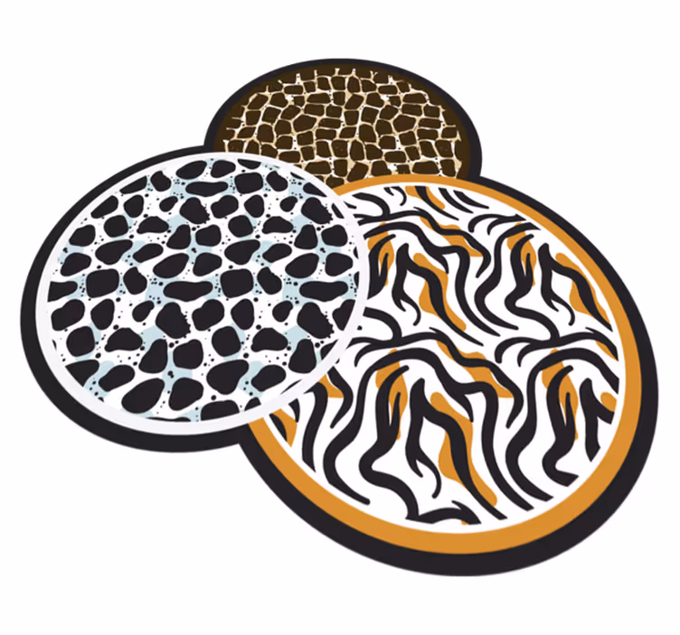 vinylový koberec zvierací vzor trio motívov safari - Tenstickers