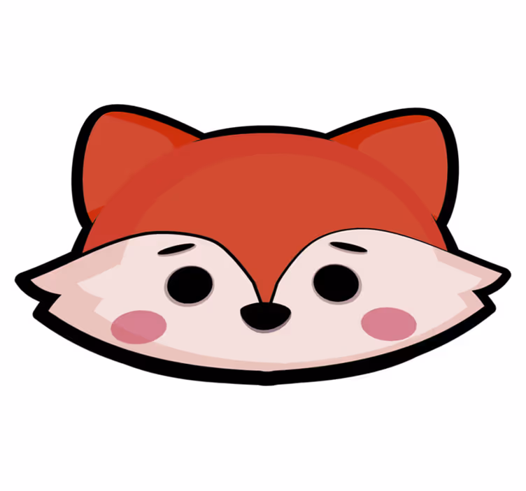 Vinylový koberec líščia hlava detský koberec pre zvieratá - Tenstickers