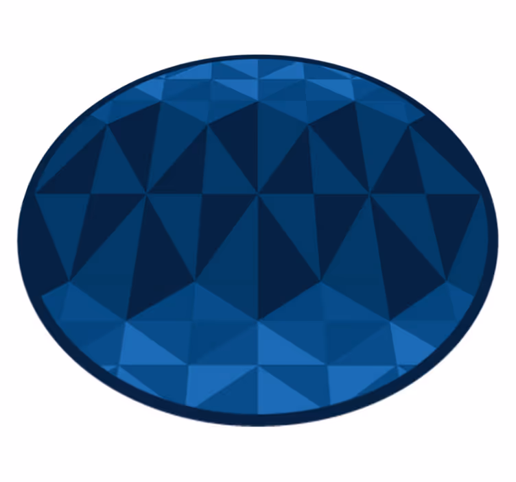 Modré trojuholníkové geometrické vinylové koberce - Tenstickers