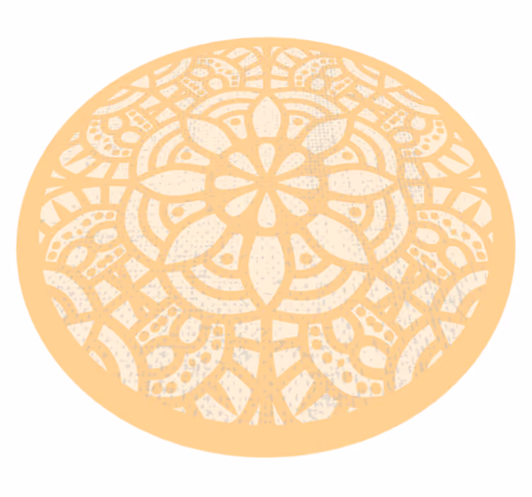Vinylový koberec béžový kruh severský koberec - Tenstickers