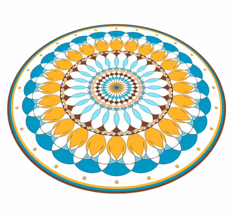 Okrúhly vinylový koberec mandaly - Tenstickers