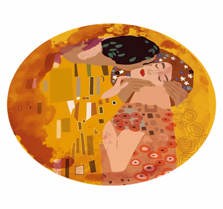Vinylový koberec klimtov bozk - Tenstickers