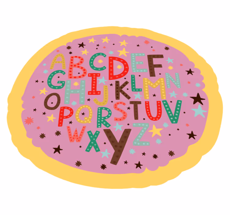 Farebný abecedný vinylový koberec - Tenstickers