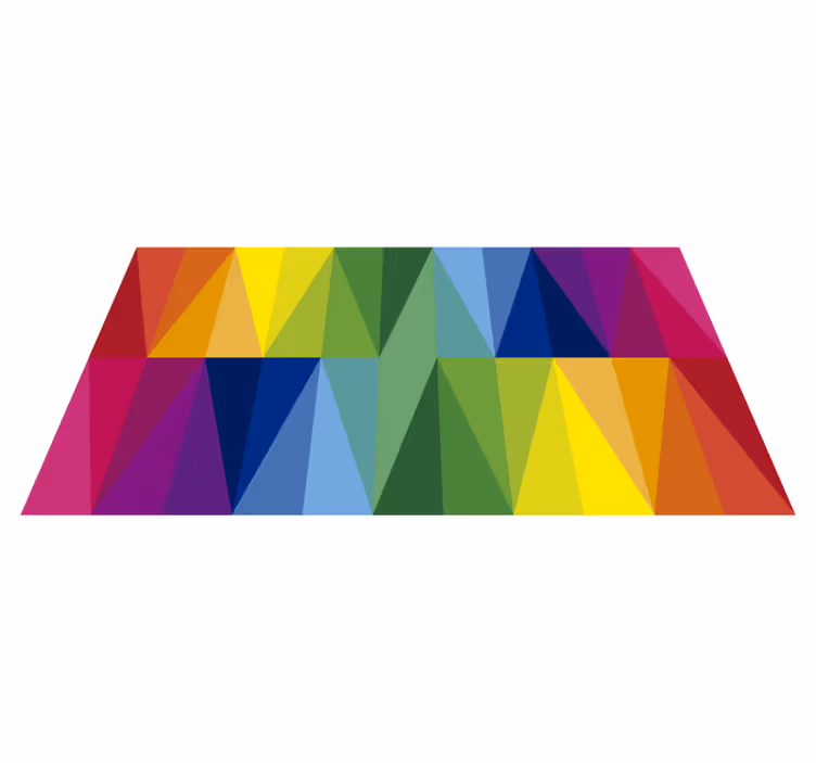 Dúhové trojuholníky geometrické vinylové koberce - Tenstickers
