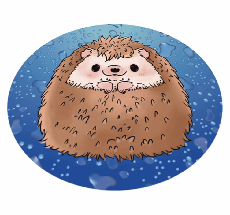 Rozkošný vinylový koberec so ježkom - Tenstickers