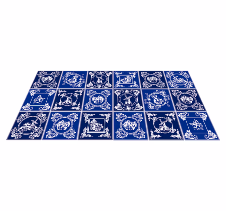 vinylový koberec do kuchyne keramická výzdoba - Tenstickers