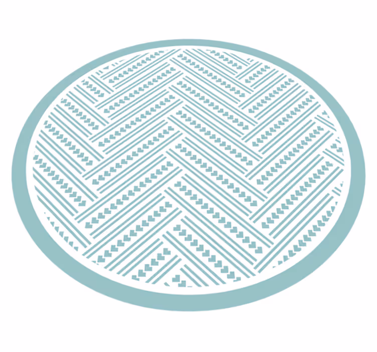 Vinylový koberec s geometrickými tvarmi okrúhly - Tenstickers