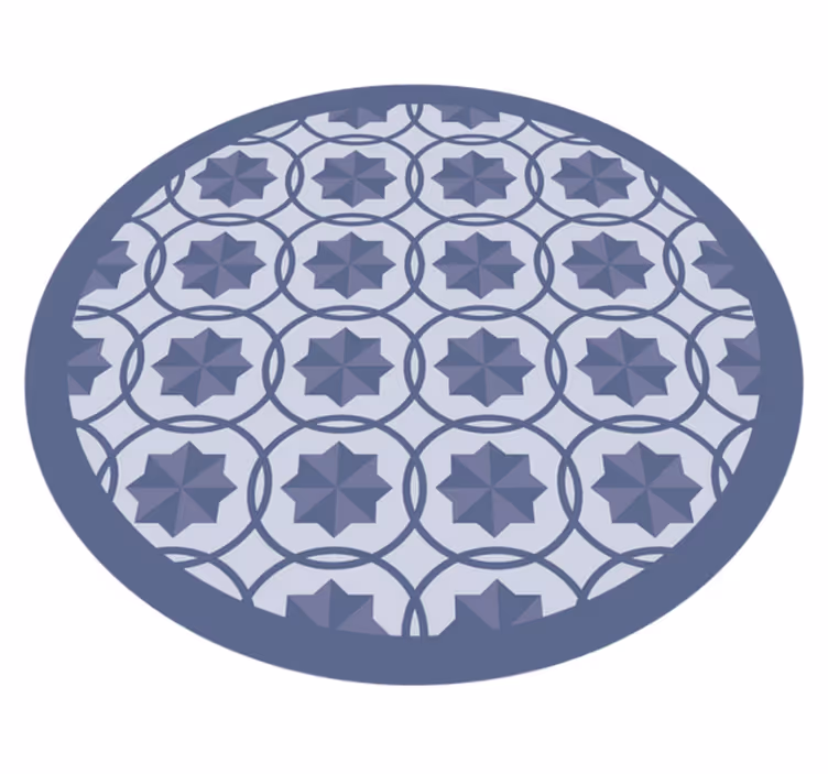 Vinylový koberec s geometrickými tvarmi symetrický vzor - Tenstickers
