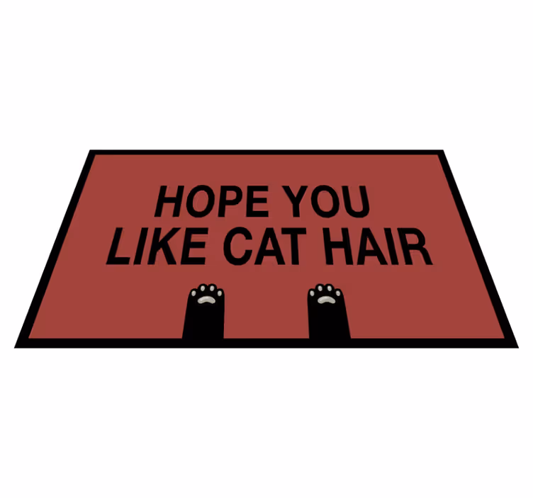 vinylový koberec citáty humor z mačacích vlasov - Tenstickers