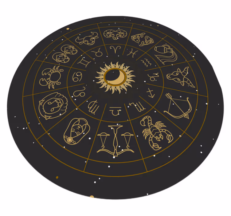 Mandala znamenia zverokruhu moderný koberec - Tenstickers