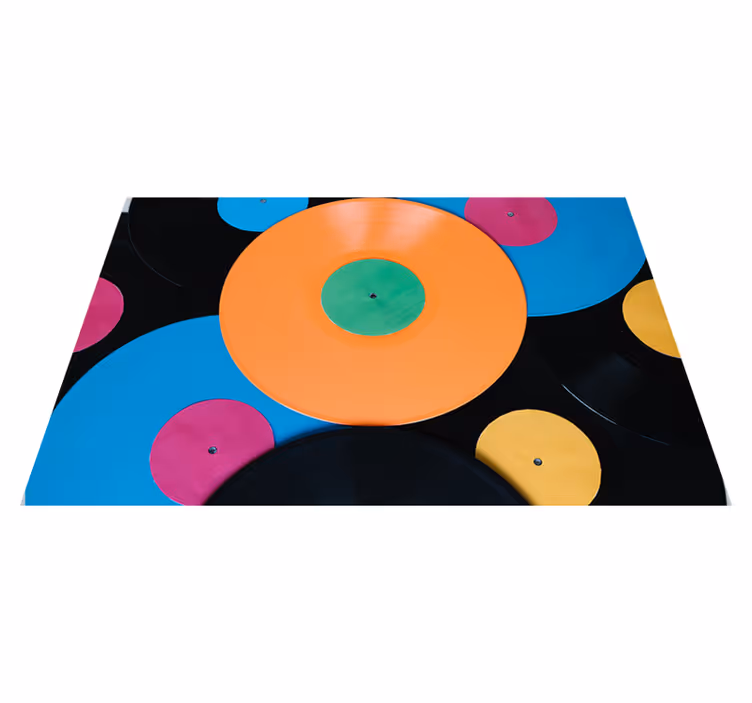 Vinyl koberec záznam viacfarebný - Tenstickers