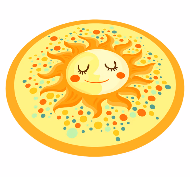 Vinylový koberec prírodného žltého slnka - Tenstickers