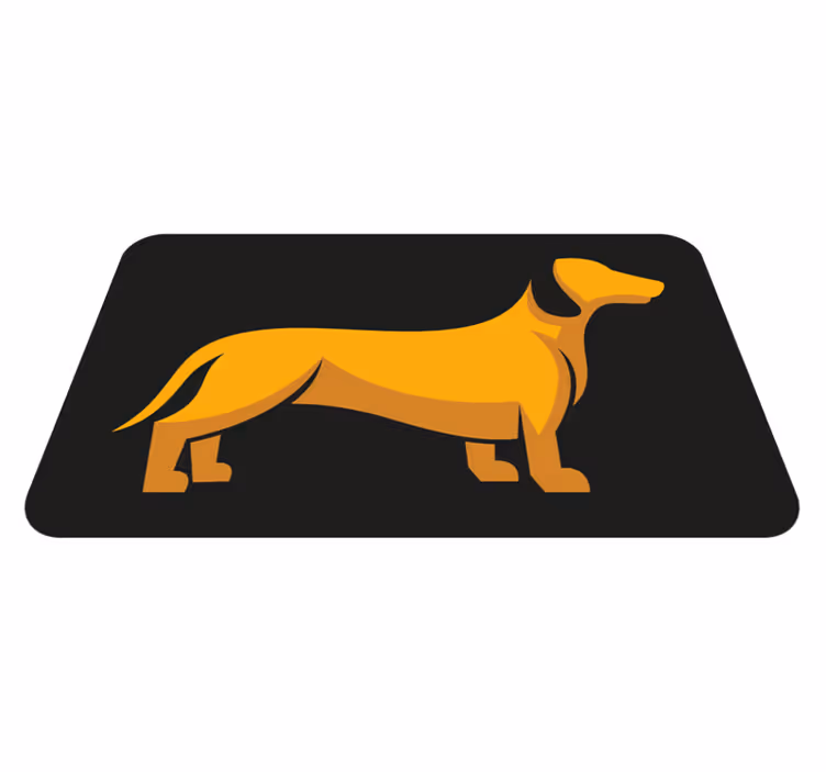 vinylové koberce zvieratá psie silueta - Tenstickers