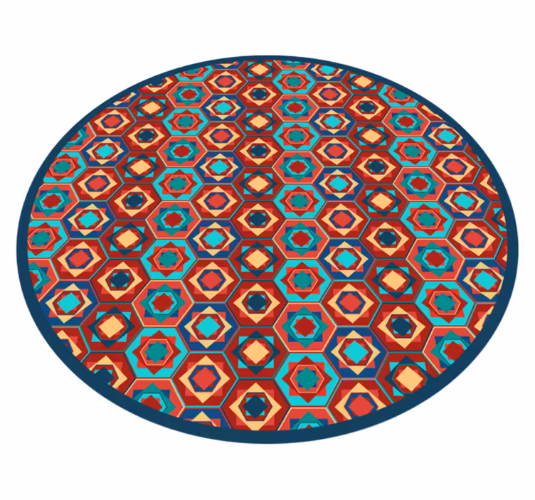 Vinylový koberec s geometrickými tvarmi harmonický kruh - Tenstickers