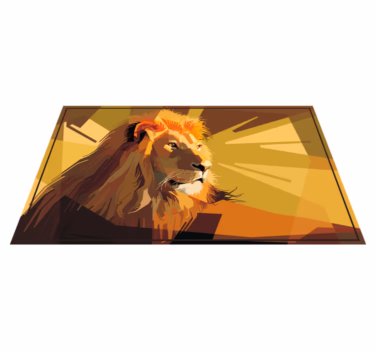 vinylové koberce zvieratá ilustrácie leva - Tenstickers