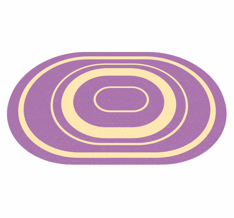 Fialový oválny minimálny vinylový koberec - Tenstickers