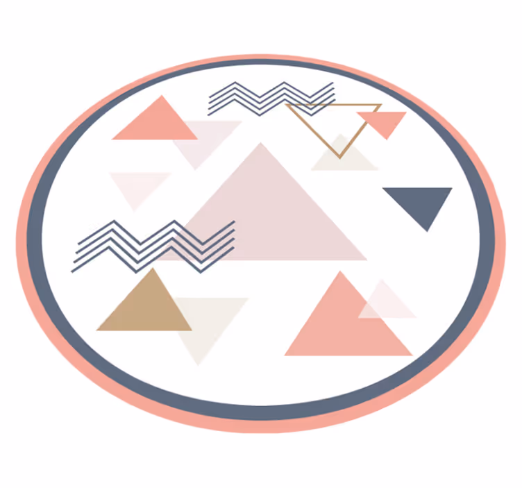 Ružové trojuholníky geometrické koberce - Tenstickers
