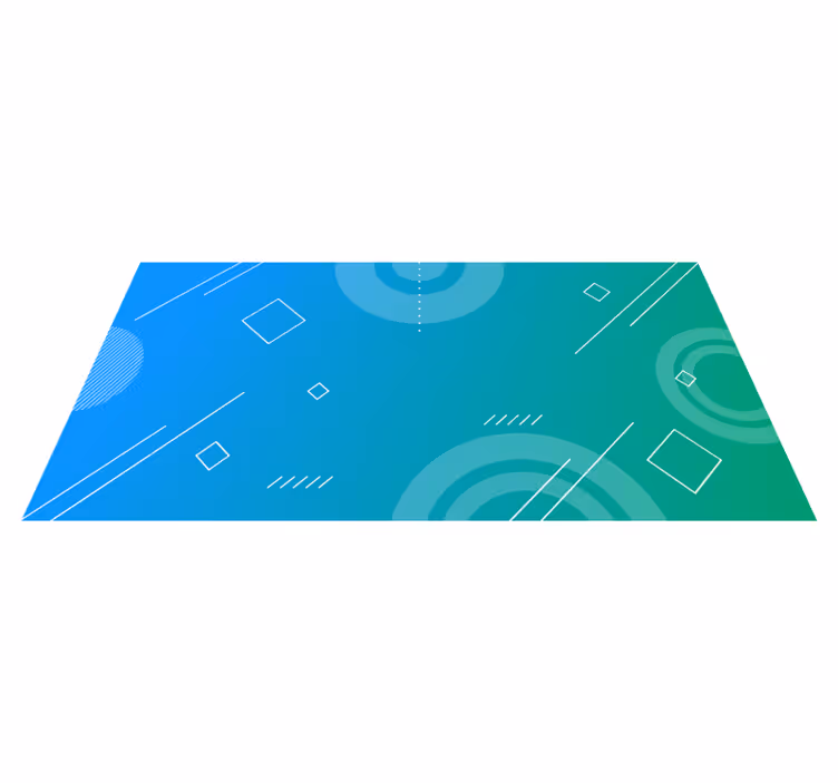 Modrá abstraktná geometrická tlač moderný koberec - Tenstickers