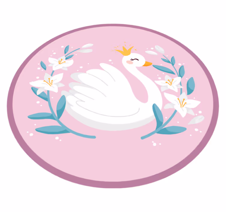 Detský vinylový koberec swan queen - Tenstickers
