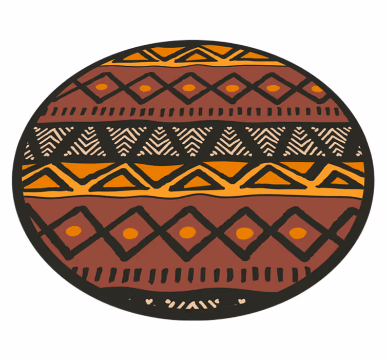 Kruhové africké vzory geometrické koberce - Tenstickers