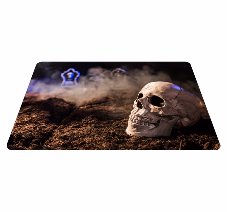 vinylový koberec halloween strašidelná lebka - Tenstickers