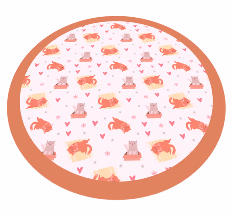 vinylový koberec pre bábätko hravý motív mačky - Tenstickers