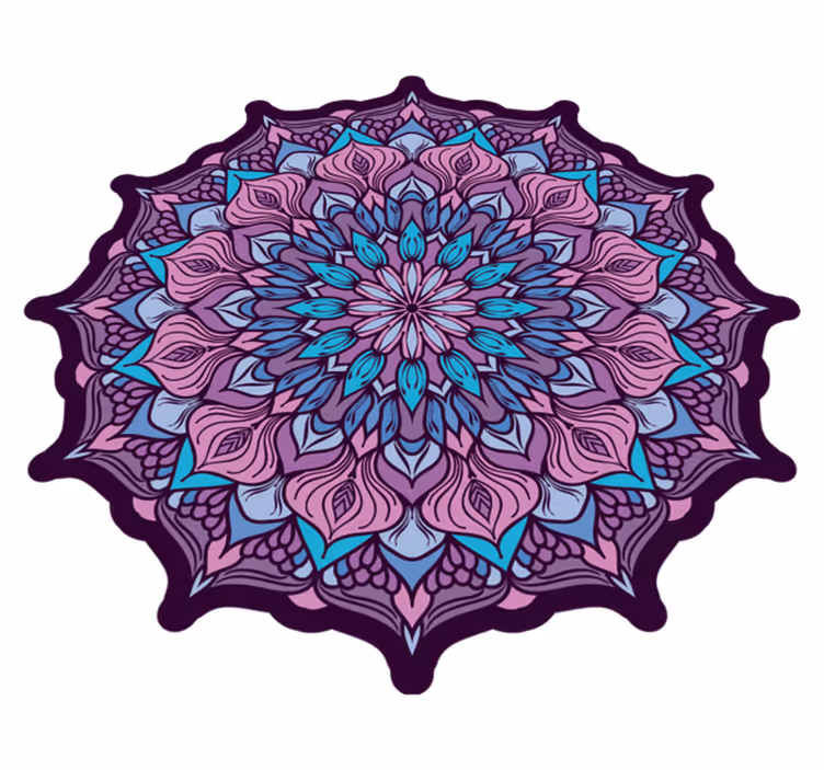 Boho mandala vzor mandala vinylový koberec - Tenstickers