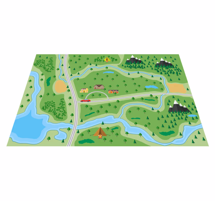 vinylový koberec cesty interaktívne ihrisko - Tenstickers
