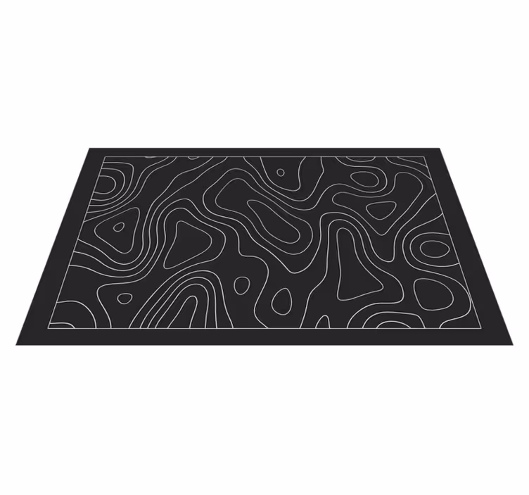 Dizajnový motív čiernobiele geometrické koberce - Tenstickers