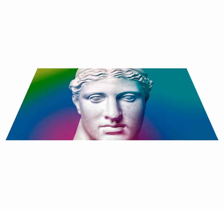 vinylový koberec minimalisticky sochársky gradient - Tenstickers