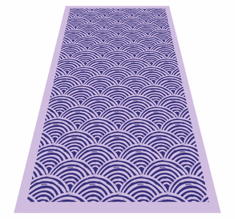 vinylový koberec s geometrickýmy tvarmi vzor vlnovky - Tenstickers