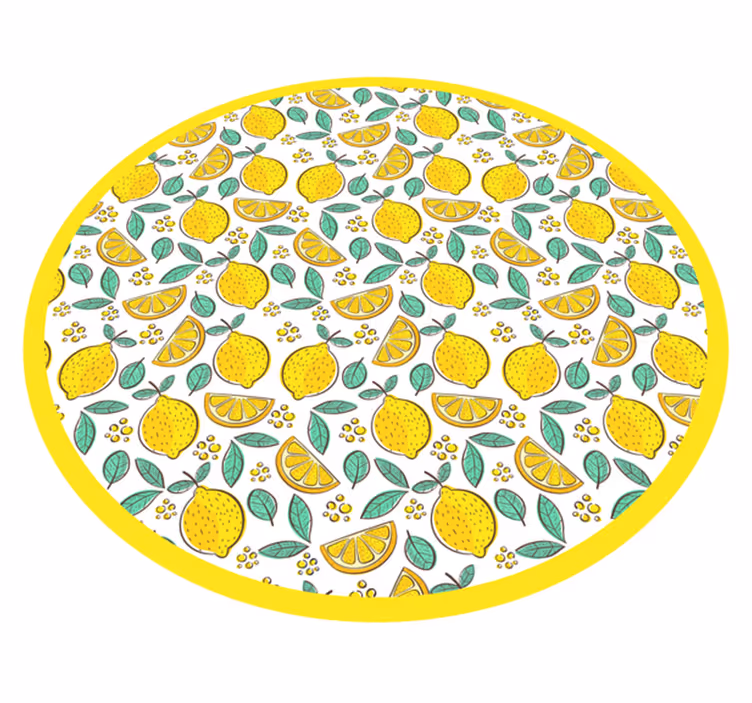 vinylový koberec s kvetmi citrusový vzorovaný dizajn - Tenstickers