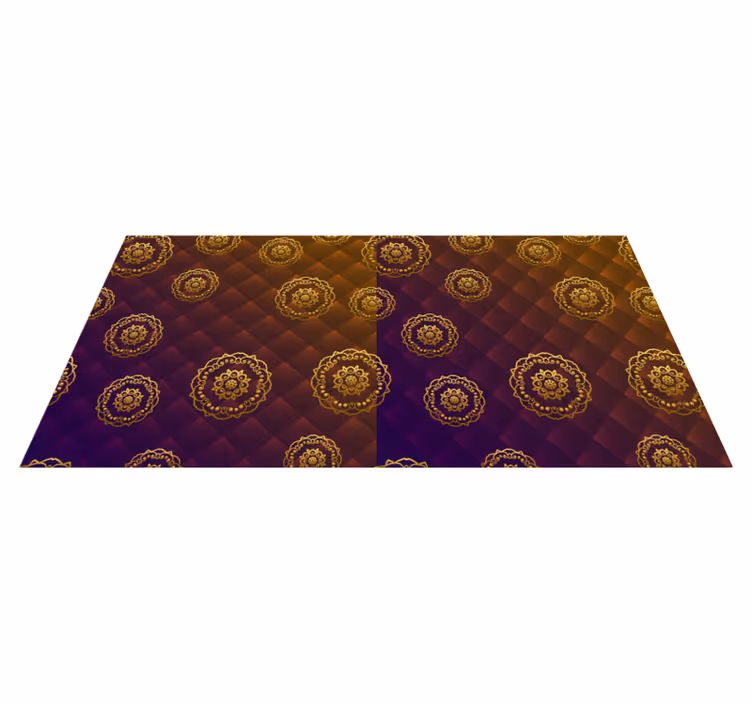 Viacfarebný elegantný mandala vinylový koberec mandala - Tenstickers