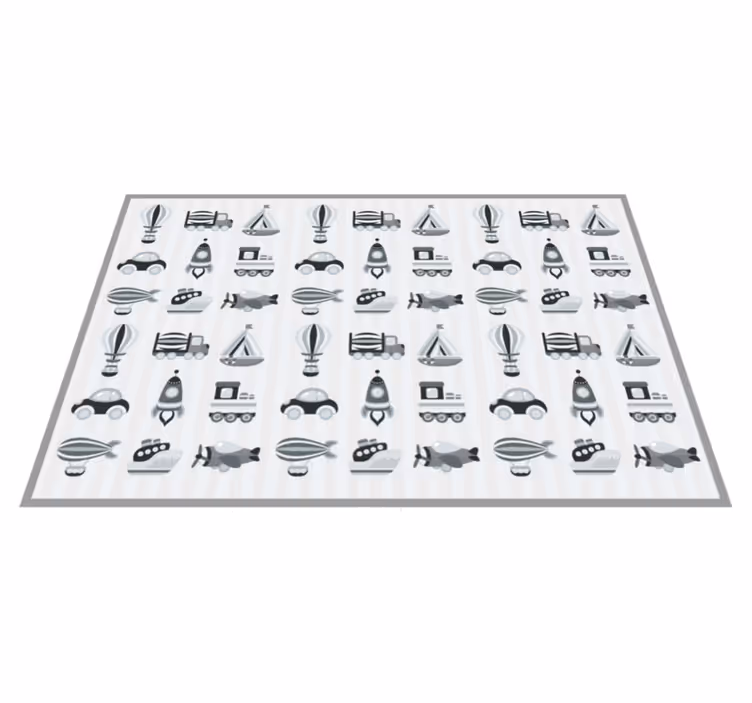 šedý detský vinylový koberec - Tenstickers
