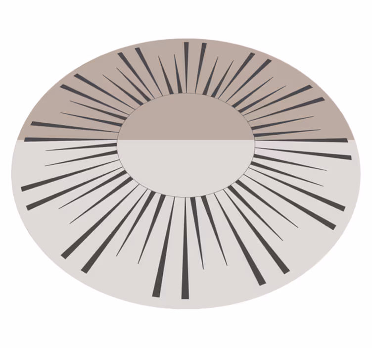 pruhovaný vinylový koberec kruhový dizajn sunburst - Tenstickers