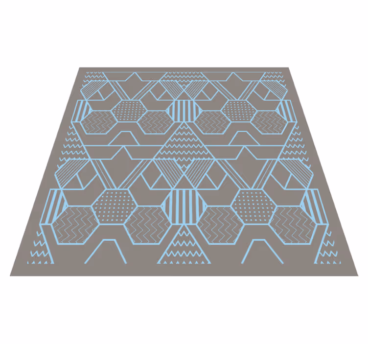 Vinylový koberec s geometrickými tvarmi abstraktné tvary - Tenstickers