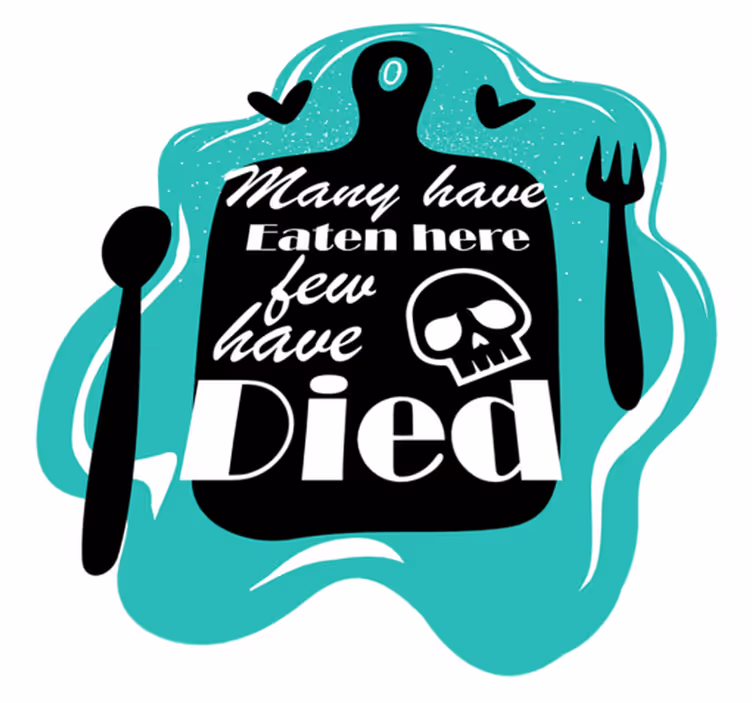 vinylový koberec citáty zjedený tu zomrel - Tenstickers