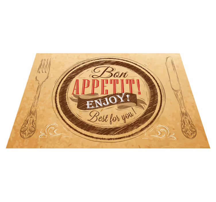 vinylový koberec citáty dobrú chuť užite si - Tenstickers