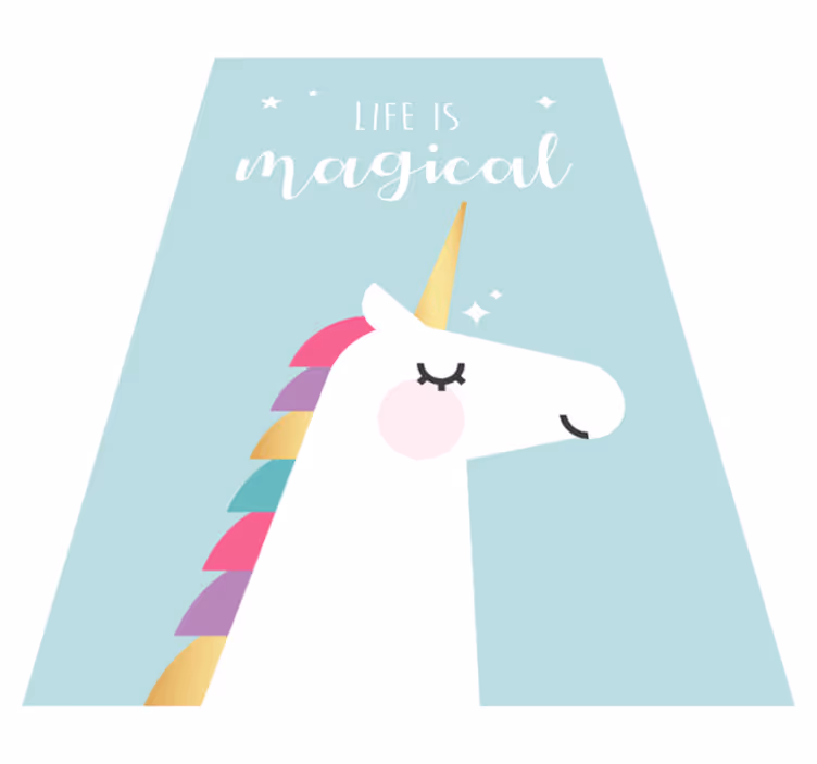 S vinylovým kobercom unicorn je život čarovný - Tenstickers