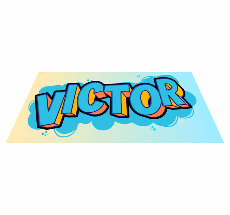 vinylový koberec s menom prispôsobiteľné tenisky - Tenstickers