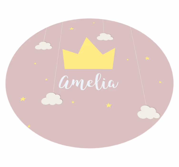 Prispôsobiteľná vinylová rohož pre princeznú korunu - Tenstickers