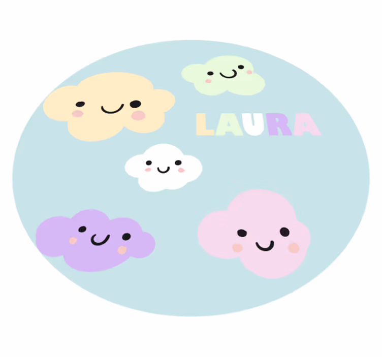 Personalizované farebné mraky personalizovaná rohož - Tenstickers