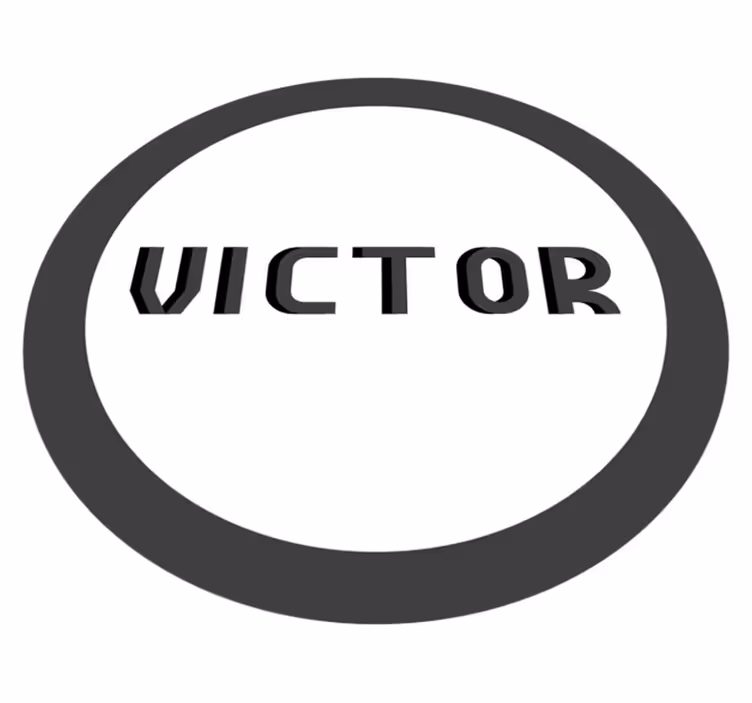 vinylový koberec s menom personalizovaný monogram - Tenstickers