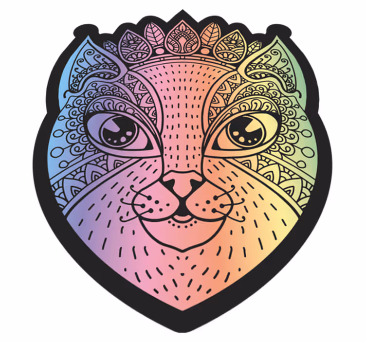 Mačka v noci koláž koberec do spálne - Tenstickers