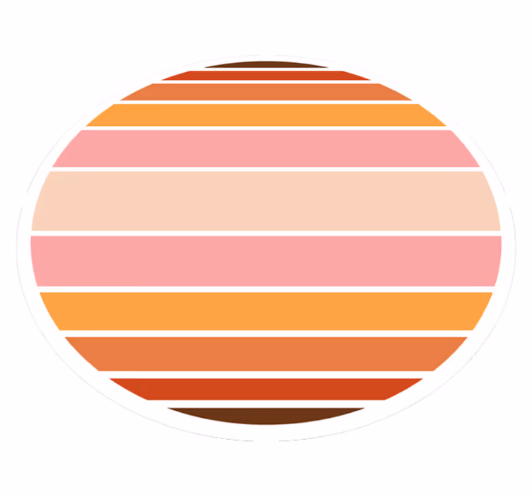 pruhovaný vinylový koberec pruhovaný oválny dizajn - Tenstickers
