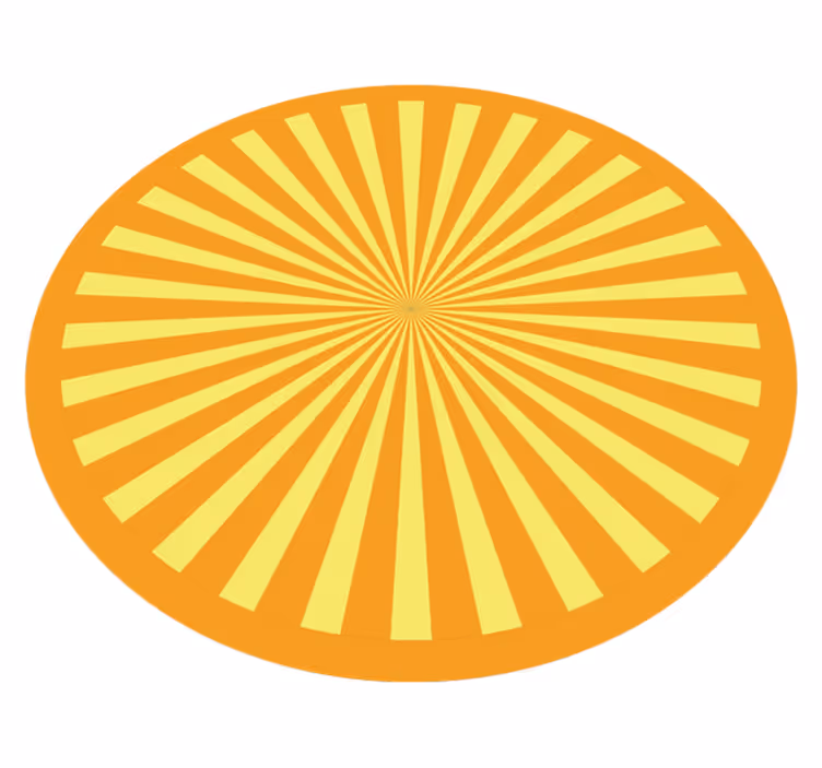 pruhovaný vinylový koberec kruhové pole sunburst - Tenstickers
