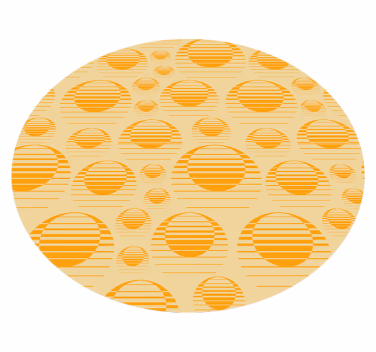 vinylový koberec do jedálne kruhový vzor - Tenstickers