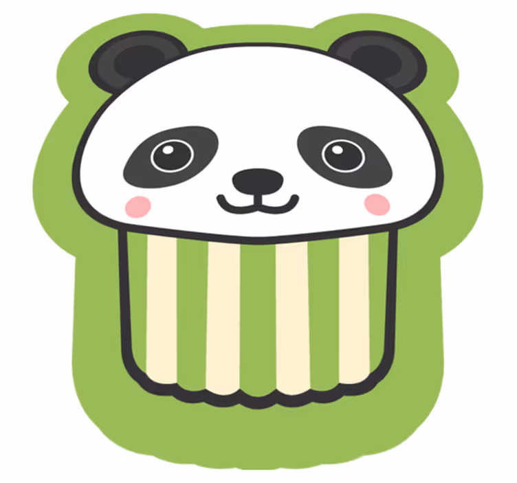 Anime šťastný panda zvierací koberec - Tenstickers