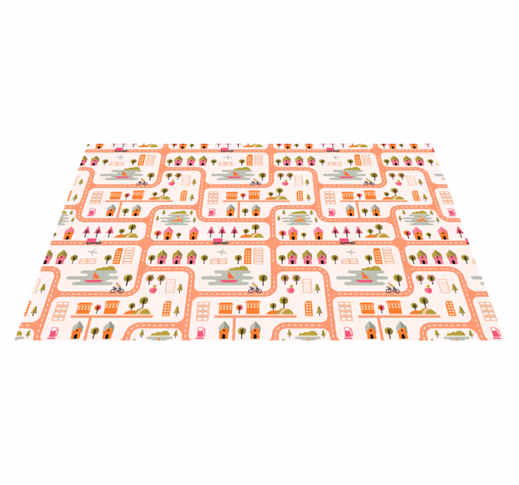 Detské cestné traktory cestný koberec - Tenstickers